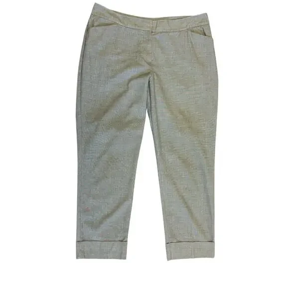 Chico's Pants Jumpsuits Chicos Size L2 Gray Cropped Wide
